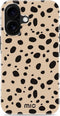 Mio by Mobilize Hoesje geschikt voor Apple iPhone 16 MagSafe Telefoonhoesje Hardcase | Mio by Mobilize Backcover | Geschikt voor MagSafe | Geschikt voor Draadloos Opladen met Magnetische Ring | MagSafe Case - Spots | Bruin