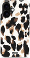 Mio by Mobilize Hoesje geschikt voor Apple iPhone 16 MagSafe Telefoonhoesje Hardcase | Mio by Mobilize Backcover | Geschikt voor MagSafe | Geschikt voor Draadloos Opladen met Magnetische Ring | MagSafe Case - Leopard | Zwart,wit