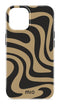Mio by Mobilize Hoesje geschikt voor Apple iPhone 16 MagSafe Telefoonhoesje Hardcase | Mio by Mobilize Backcover | Geschikt voor MagSafe | Geschikt voor Draadloos Opladen met Magnetische Ring | MagSafe Case - Swirl | Zwart,bruin