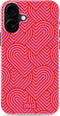 Mio by Mobilize Hoesje geschikt voor Apple iPhone 16 Plus MagSafe Telefoonhoesje Hardcase | Mio by Mobilize Backcover | Geschikt voor MagSafe | Geschikt voor Draadloos Opladen met Magnetische Ring | MagSafe Case - Wild Hearts | Roze