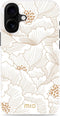 Mio by Mobilize Hoesje geschikt voor Apple iPhone 16 Plus MagSafe Telefoonhoesje Hardcase | Mio by Mobilize Backcover | Geschikt voor MagSafe | Geschikt voor Draadloos Opladen met Magnetische Ring | MagSafe Case - White Roses | Wit