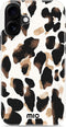 Mio by Mobilize Hoesje geschikt voor Apple iPhone 16 Plus MagSafe Telefoonhoesje Hardcase | Mio by Mobilize Backcover | Geschikt voor MagSafe | Geschikt voor Draadloos Opladen met Magnetische Ring | MagSafe Case - Leopard | Zwart,wit