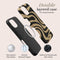 Mio by Mobilize Hoesje geschikt voor Apple iPhone 16 Plus MagSafe Telefoonhoesje Hardcase | Mio by Mobilize Backcover | Geschikt voor MagSafe | Geschikt voor Draadloos Opladen met Magnetische Ring | MagSafe Case - Swirl | Zwart,bruin