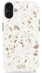 Mio by Mobilize Hoesje geschikt voor Apple iPhone 16 Plus MagSafe Telefoonhoesje Hardcase | Mio by Mobilize Backcover | Geschikt voor MagSafe | Geschikt voor Draadloos Opladen met Magnetische Ring | MagSafe Case - Soft Terrazzo | Wit,goud