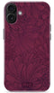 Mio by Mobilize Hoesje geschikt voor Apple iPhone 16 Plus MagSafe Telefoonhoesje Hardcase | Mio by Mobilize Backcover | Geschikt voor MagSafe | Geschikt voor Draadloos Opladen met Magnetische Ring | MagSafe Case - Berry Blooms | Rood