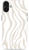 Mio by Mobilize Hoesje geschikt voor Apple iPhone 16 Plus MagSafe Telefoonhoesje Hardcase | Mio by Mobilize Backcover | Geschikt voor MagSafe | Geschikt voor Draadloos Opladen met Magnetische Ring | MagSafe Case - Sandy Zebra | Wit