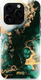 Mio by Mobilize Hoesje geschikt voor Apple iPhone 16 Pro MagSafe Telefoonhoesje Hardcase | Mio by Mobilize Backcover | Geschikt voor MagSafe | Geschikt voor Draadloos Opladen met Magnetische Ring | MagSafe Case - Green Marble | Groen