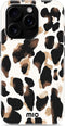 Mio by Mobilize Hoesje geschikt voor Apple iPhone 16 Pro MagSafe Telefoonhoesje Hardcase | Mio by Mobilize Backcover | Geschikt voor MagSafe | Geschikt voor Draadloos Opladen met Magnetische Ring | MagSafe Case - Leopard | Zwart,wit