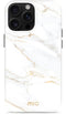 Mio by Mobilize Hoesje geschikt voor Apple iPhone 16 Pro MagSafe Telefoonhoesje Hardcase | Mio by Mobilize Backcover | Geschikt voor MagSafe | Geschikt voor Draadloos Opladen met Magnetische Ring | MagSafe Case - White Marble | Wit