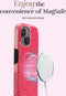 Mio by Mobilize Hoesje geschikt voor Apple iPhone 16 Pro MagSafe Telefoonhoesje Hardcase | Mio by Mobilize Backcover | Geschikt voor MagSafe | Geschikt voor Draadloos Opladen met Magnetische Ring | MagSafe Case - Wild Hearts | Roze