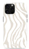 Mio by Mobilize Hoesje geschikt voor Apple iPhone 16 Pro Max MagSafe Telefoonhoesje Hardcase | Mio by Mobilize Backcover | Geschikt voor MagSafe | Geschikt voor Draadloos Opladen met Magnetische Ring | MagSafe Case - Sandy Zebra | Wit