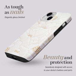 Mio by Mobilize Hoesje geschikt voor Apple iPhone 16 Pro Max MagSafe Telefoonhoesje Hardcase | Mio by Mobilize Backcover | Geschikt voor MagSafe | Geschikt voor Draadloos Opladen met Magnetische Ring | MagSafe Case - White Roses | Wit