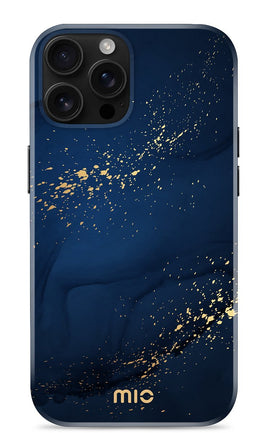 Mio by Mobilize Hoesje geschikt voor Apple iPhone 16 Pro Max MagSafe Telefoonhoesje Hardcase | Mio by Mobilize Backcover | Geschikt voor MagSafe | Geschikt voor Draadloos Opladen met Magnetische Ring | MagSafe Case - Midnight Sparkle | Blauw