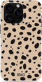 Mio by Mobilize Hoesje geschikt voor Apple iPhone 16 Pro Max MagSafe Telefoonhoesje Hardcase | Mio by Mobilize Backcover | Geschikt voor MagSafe | Geschikt voor Draadloos Opladen met Magnetische Ring | MagSafe Case - Spots | Bruin