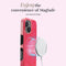 Mio by Mobilize Hoesje geschikt voor Apple iPhone 16 Pro Max MagSafe Telefoonhoesje Hardcase | Mio by Mobilize Backcover | Geschikt voor MagSafe | Geschikt voor Draadloos Opladen met Magnetische Ring | MagSafe Case - Wild Hearts | Roze