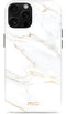Mio by Mobilize Hoesje geschikt voor Apple iPhone 16 Pro Max MagSafe Telefoonhoesje Hardcase | Mio by Mobilize Backcover | Geschikt voor MagSafe | Geschikt voor Draadloos Opladen met Magnetische Ring | MagSafe Case - White Marble | Wit