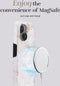 Mio by Mobilize Hoesje geschikt voor Apple iPhone 16 Pro Max MagSafe Telefoonhoesje Hardcase | Mio by Mobilize Backcover | Geschikt voor MagSafe | Geschikt voor Draadloos Opladen met Magnetische Ring | MagSafe Case - White Roses | Wit