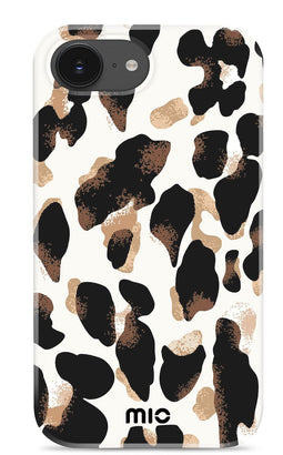 Mio by Mobilize Hoesje geschikt voor Apple iPhone 16e MagSafe Telefoonhoesje Hardcase | Mio by Mobilize Backcover | Geschikt voor MagSafe | Geschikt voor Draadloos Opladen met Magnetische Ring | MagSafe Case - Leopard | Zwart,wit