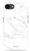 Mio by Mobilize Hoesje geschikt voor Apple iPhone 16e MagSafe Telefoonhoesje Hardcase | Mio by Mobilize Backcover | Geschikt voor MagSafe | Geschikt voor Draadloos Opladen met Magnetische Ring | MagSafe Case - White Marble | Wit
