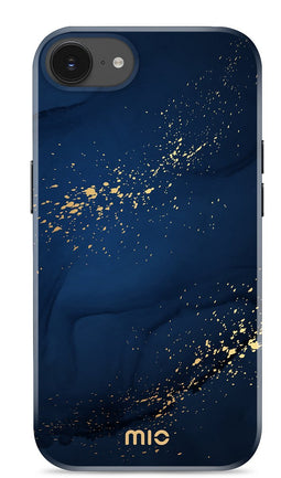 Mio by Mobilize Hoesje geschikt voor Apple iPhone 16e MagSafe Telefoonhoesje Hardcase | Mio by Mobilize Backcover | Geschikt voor MagSafe | Geschikt voor Draadloos Opladen met Magnetische Ring | MagSafe Case - Midnight Sparkle | Blauw