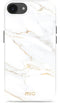 Mio by Mobilize Hoesje geschikt voor Apple iPhone 16e MagSafe Telefoonhoesje Hardcase | Mio by Mobilize Backcover | Geschikt voor MagSafe | Geschikt voor Draadloos Opladen met Magnetische Ring | MagSafe Case - White Marble | Wit