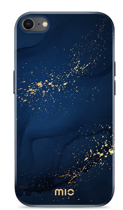 Mio by Mobilize Hoesje geschikt voor Apple iPhone 7 MagSafe Telefoonhoesje Hardcase | Mio by Mobilize Backcover | Geschikt voor MagSafe | Geschikt voor Draadloos Opladen met Magnetische Ring | MagSafe Case - Midnight Sparkle | Blauw
