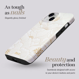 Mio by Mobilize Hoesje geschikt voor Apple iPhone 7 MagSafe Telefoonhoesje Hardcase | Mio by Mobilize Backcover | Geschikt voor MagSafe | Geschikt voor Draadloos Opladen met Magnetische Ring | MagSafe Case - White Roses | Wit