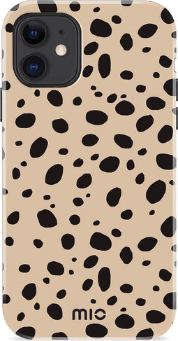 Mio by Mobilize Hoesje geschikt voor Apple iPhone XR MagSafe Telefoonhoesje Hardcase | Mio by Mobilize Backcover | Geschikt voor MagSafe | Geschikt voor Draadloos Opladen met Magnetische Ring | MagSafe Case - Spots | Bruin