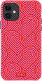 Mio by Mobilize Hoesje geschikt voor Apple iPhone XR MagSafe Telefoonhoesje Hardcase | Mio by Mobilize Backcover | Geschikt voor MagSafe | Geschikt voor Draadloos Opladen met Magnetische Ring | MagSafe Case - Wild Hearts | Roze