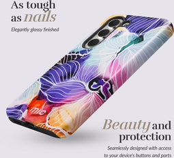 Mio by Mobilize Hoesje geschikt voor Samsung Galaxy A14 MagSafe Telefoonhoesje Hardcase | Mio by Mobilize Backcover | Geschikt voor MagSafe | Geschikt voor Draadloos Opladen met Magnetische Ring | MagSafe Case - Flowers