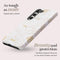 Mio by Mobilize Hoesje geschikt voor Samsung Galaxy A14 MagSafe Telefoonhoesje Hardcase | Mio by Mobilize Backcover | Geschikt voor MagSafe | Geschikt voor Draadloos Opladen met Magnetische Ring | MagSafe Case - White Roses | Wit