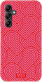 Mio by Mobilize Hoesje geschikt voor Samsung Galaxy A14 MagSafe Telefoonhoesje Hardcase | Mio by Mobilize Backcover | Geschikt voor MagSafe | Geschikt voor Draadloos Opladen met Magnetische Ring | MagSafe Case - Wild Hearts | Roze