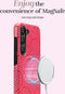 Mio by Mobilize Hoesje geschikt voor Samsung Galaxy A15 MagSafe Telefoonhoesje Hardcase | Mio by Mobilize Backcover | Geschikt voor MagSafe | Geschikt voor Draadloos Opladen met Magnetische Ring | MagSafe Case - Wild Hearts | Roze