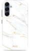 Mio by Mobilize Hoesje geschikt voor Samsung Galaxy A16 MagSafe Telefoonhoesje Hardcase | Mio by Mobilize Backcover | Geschikt voor MagSafe | Geschikt voor Draadloos Opladen met Magnetische Ring | MagSafe Case - White Marble | Wit