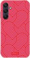 Mio by Mobilize Hoesje geschikt voor Samsung Galaxy A25 5G MagSafe Telefoonhoesje Hardcase | Mio by Mobilize Backcover | Geschikt voor MagSafe | Geschikt voor Draadloos Opladen met Magnetische Ring | MagSafe Case - Wild Hearts | Roze