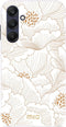 Mio by Mobilize Hoesje geschikt voor Samsung Galaxy A25 5G MagSafe Telefoonhoesje Hardcase | Mio by Mobilize Backcover | Geschikt voor MagSafe | Geschikt voor Draadloos Opladen met Magnetische Ring | MagSafe Case - White Roses | Wit