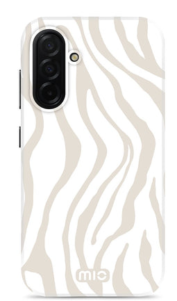 Mio by Mobilize Hoesje geschikt voor Samsung Galaxy A26 MagSafe Telefoonhoesje Hardcase | Mio by Mobilize Backcover | Geschikt voor MagSafe | Geschikt voor Draadloos Opladen met Magnetische Ring | MagSafe Case - Sandy Zebra | Wit