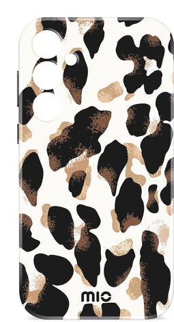 Mio by Mobilize Hoesje geschikt voor Samsung Galaxy A26 MagSafe Telefoonhoesje Hardcase | Mio by Mobilize Backcover | Geschikt voor MagSafe | Geschikt voor Draadloos Opladen met Magnetische Ring | MagSafe Case - Leopard | Zwart,wit