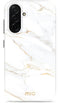Mio by Mobilize Hoesje geschikt voor Samsung Galaxy A26 MagSafe Telefoonhoesje Hardcase | Mio by Mobilize Backcover | Geschikt voor MagSafe | Geschikt voor Draadloos Opladen met Magnetische Ring | MagSafe Case - White Marble | Wit