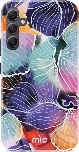Mio by Mobilize Hoesje geschikt voor Samsung Galaxy A34 MagSafe Telefoonhoesje Hardcase | Mio by Mobilize Backcover | Geschikt voor MagSafe | Geschikt voor Draadloos Opladen met Magnetische Ring | MagSafe Case - Flowers