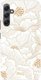 Mio by Mobilize Hoesje geschikt voor Samsung Galaxy A34 MagSafe Telefoonhoesje Hardcase | Mio by Mobilize Backcover | Geschikt voor MagSafe | Geschikt voor Draadloos Opladen met Magnetische Ring | MagSafe Case - White Roses | Wit