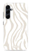 Mio by Mobilize Hoesje geschikt voor Samsung Galaxy A35 MagSafe Telefoonhoesje Hardcase | Mio by Mobilize Backcover | Geschikt voor MagSafe | Geschikt voor Draadloos Opladen met Magnetische Ring | MagSafe Case - Sandy Zebra | Wit