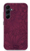 Mio by Mobilize Hoesje geschikt voor Samsung Galaxy A35 MagSafe Telefoonhoesje Hardcase | Mio by Mobilize Backcover | Geschikt voor MagSafe | Geschikt voor Draadloos Opladen met Magnetische Ring | MagSafe Case - Berry Blooms | Rood