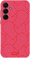 Mio by Mobilize Hoesje geschikt voor Samsung Galaxy A35 MagSafe Telefoonhoesje Hardcase | Mio by Mobilize Backcover | Geschikt voor MagSafe | Geschikt voor Draadloos Opladen met Magnetische Ring | MagSafe Case - Wild Hearts | Roze
