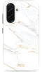 Mio by Mobilize Hoesje geschikt voor Samsung Galaxy A36 MagSafe Telefoonhoesje Hardcase | Mio by Mobilize Backcover | Geschikt voor MagSafe | Geschikt voor Draadloos Opladen met Magnetische Ring | MagSafe Case - White Marble | Wit