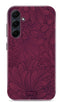 Mio by Mobilize Hoesje geschikt voor Samsung Galaxy A55 MagSafe Telefoonhoesje Hardcase | Mio by Mobilize Backcover | Geschikt voor MagSafe | Geschikt voor Draadloos Opladen met Magnetische Ring | MagSafe Case - Berry Blooms | Rood