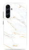 Mio by Mobilize Hoesje geschikt voor Samsung Galaxy A55 MagSafe Telefoonhoesje Hardcase | Mio by Mobilize Backcover | Geschikt voor MagSafe | Geschikt voor Draadloos Opladen met Magnetische Ring | MagSafe Case - White Marble | Wit