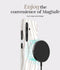 Mio by Mobilize Hoesje geschikt voor Samsung Galaxy A55 MagSafe Telefoonhoesje Hardcase | Mio by Mobilize Backcover | Geschikt voor MagSafe | Geschikt voor Draadloos Opladen met Magnetische Ring | MagSafe Case - Sandy Zebra | Wit