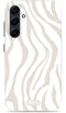 Mio by Mobilize Hoesje geschikt voor Samsung Galaxy A55 MagSafe Telefoonhoesje Hardcase | Mio by Mobilize Backcover | Geschikt voor MagSafe | Geschikt voor Draadloos Opladen met Magnetische Ring | MagSafe Case - Sandy Zebra | Wit