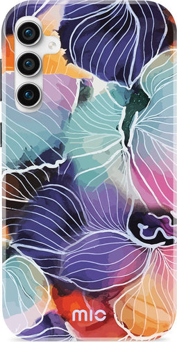 Mio by Mobilize Hoesje geschikt voor Samsung Galaxy S23 FE MagSafe Telefoonhoesje Hardcase | Mio by Mobilize Backcover | Geschikt voor MagSafe | Geschikt voor Draadloos Opladen met Magnetische Ring | MagSafe Case - Flowers
